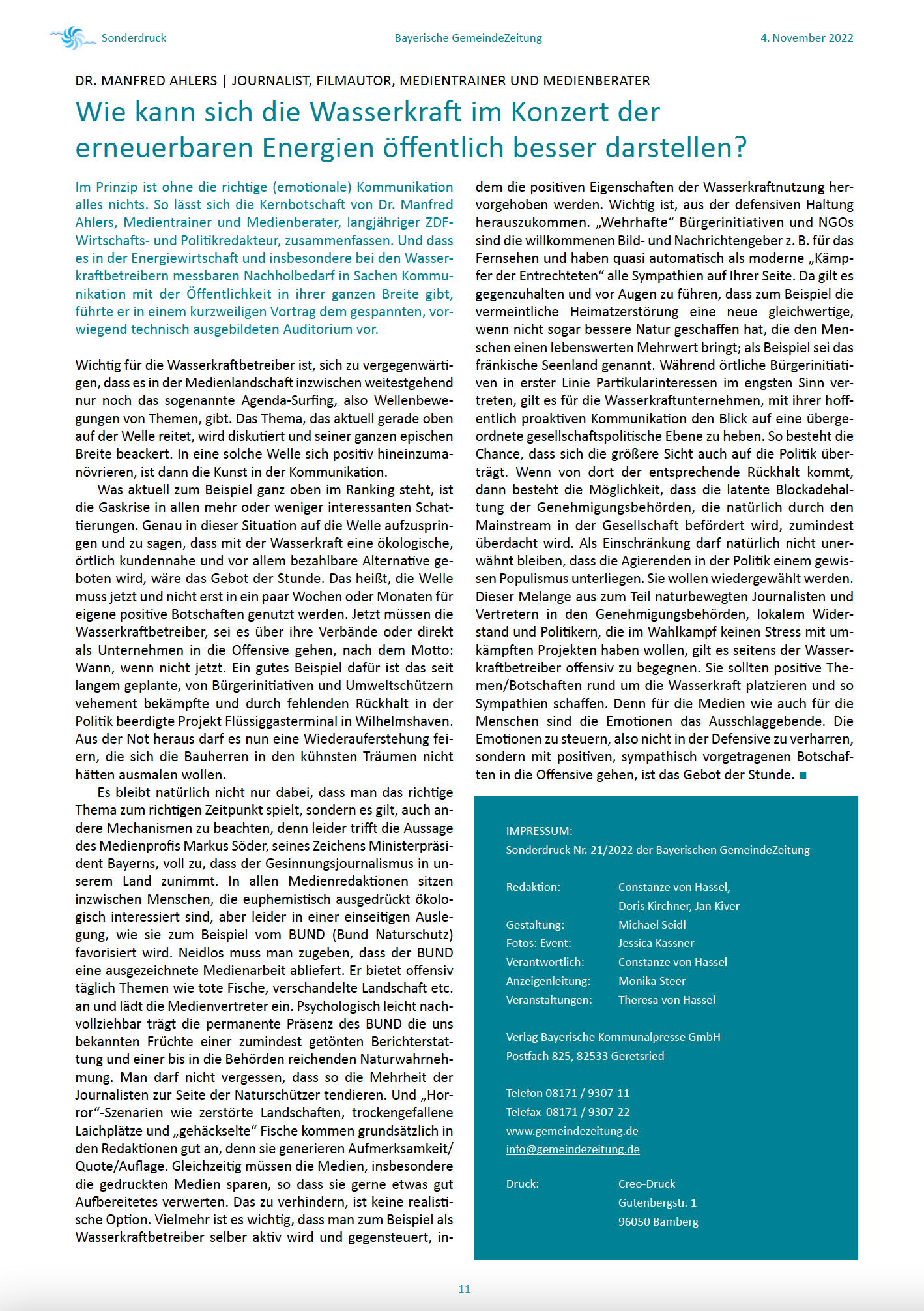 Redebeitrag von Dr. Manfred Ahlers